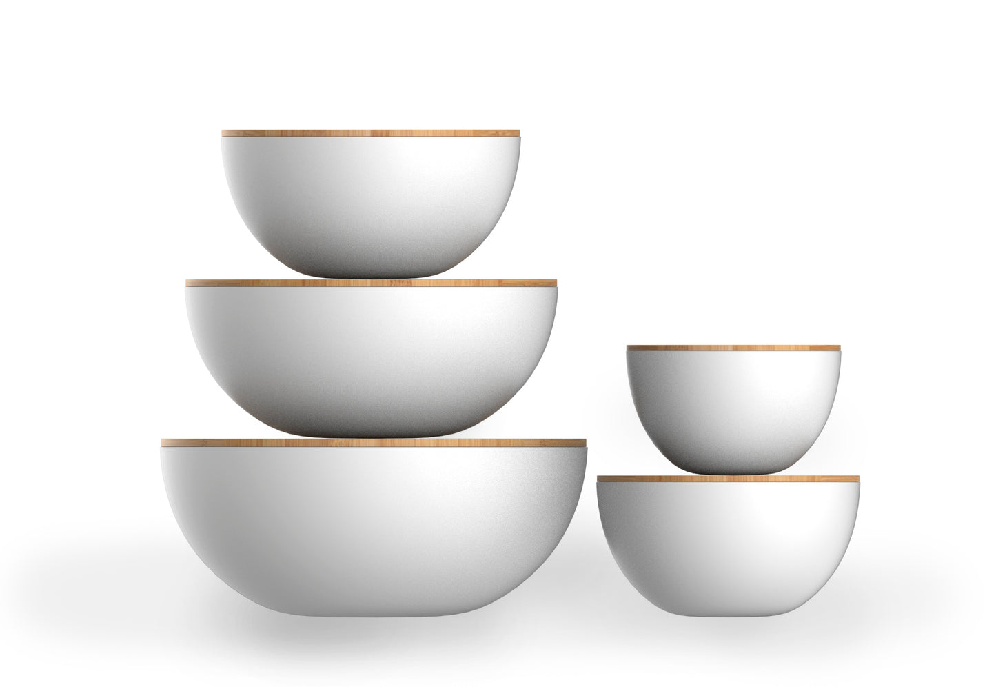 5 pcs Mixing Bowl With Bamboo Lids
