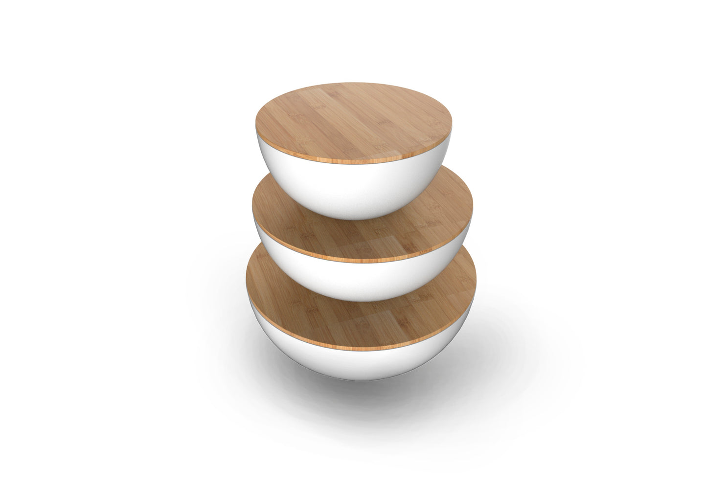 5 pcs Mixing Bowl With Bamboo Lids