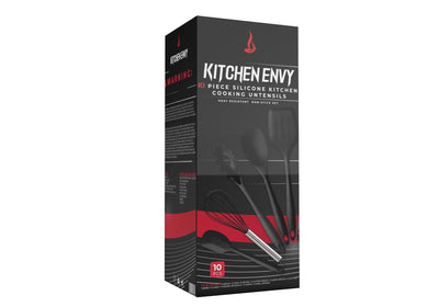 BLACK 10 PIECE HARD SILCON UTENSIL SET