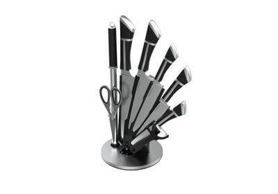 Choice 9 Piece Knife Set with White Handles