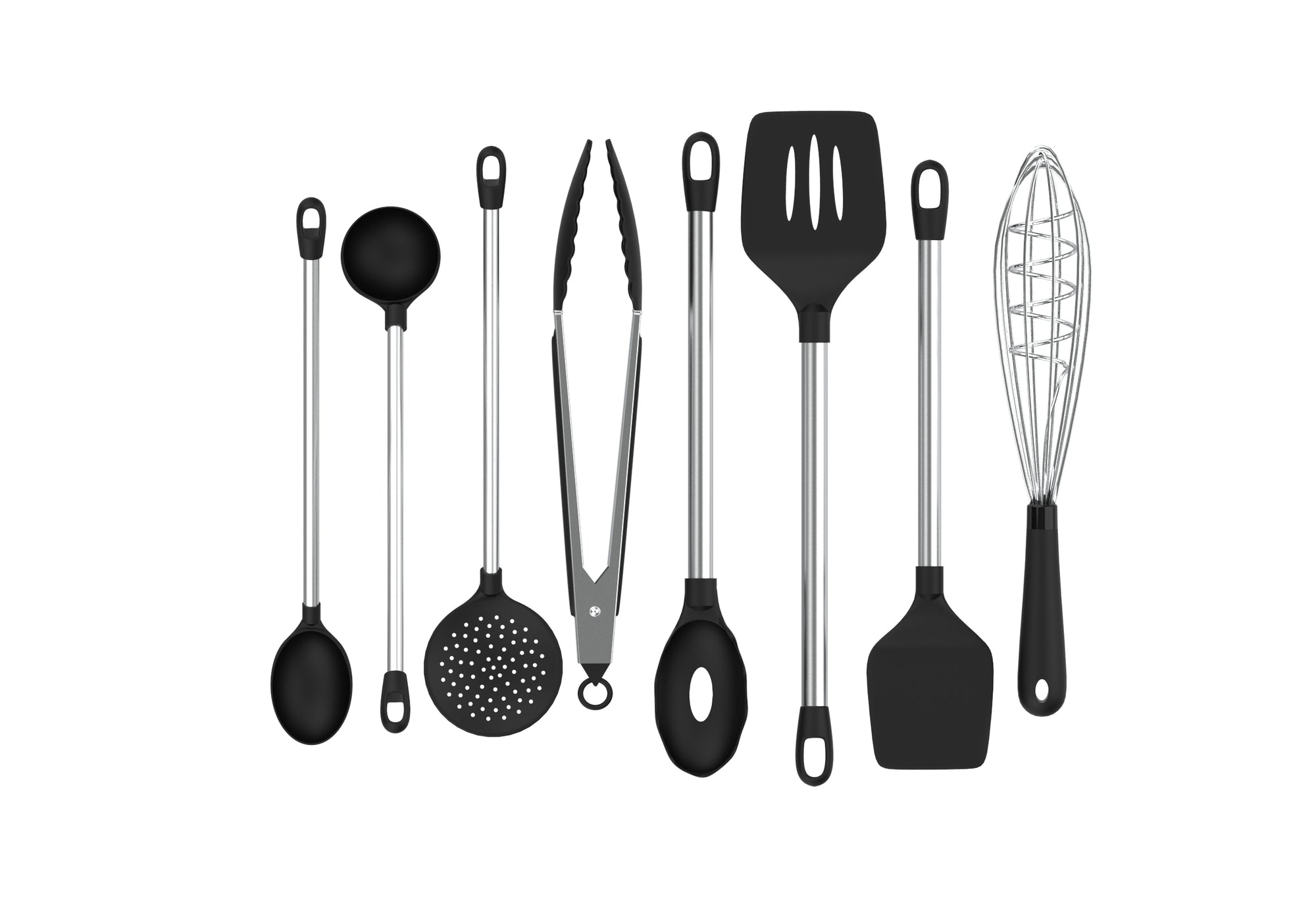 BLACK 10 PIECE HARD SILCON UTENSIL SET - Kitchen Envy